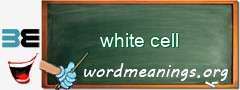 WordMeaning blackboard for white cell